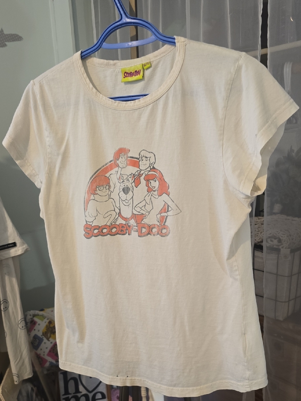Scooby-Doo Graphic Tee - Cream Short Sleeve Top As Is 20 Ptp 21 L
